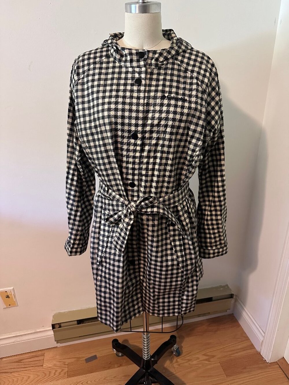 Vintage Columbia Gingham Trench Raincoat XL/1XL